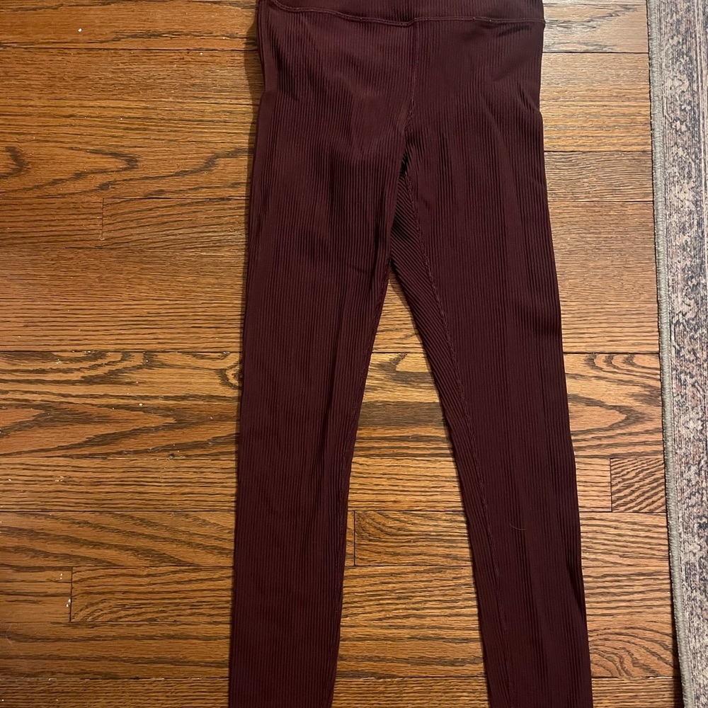 Athleta Maroon 7/8 Leggings - Picture 3 of 6